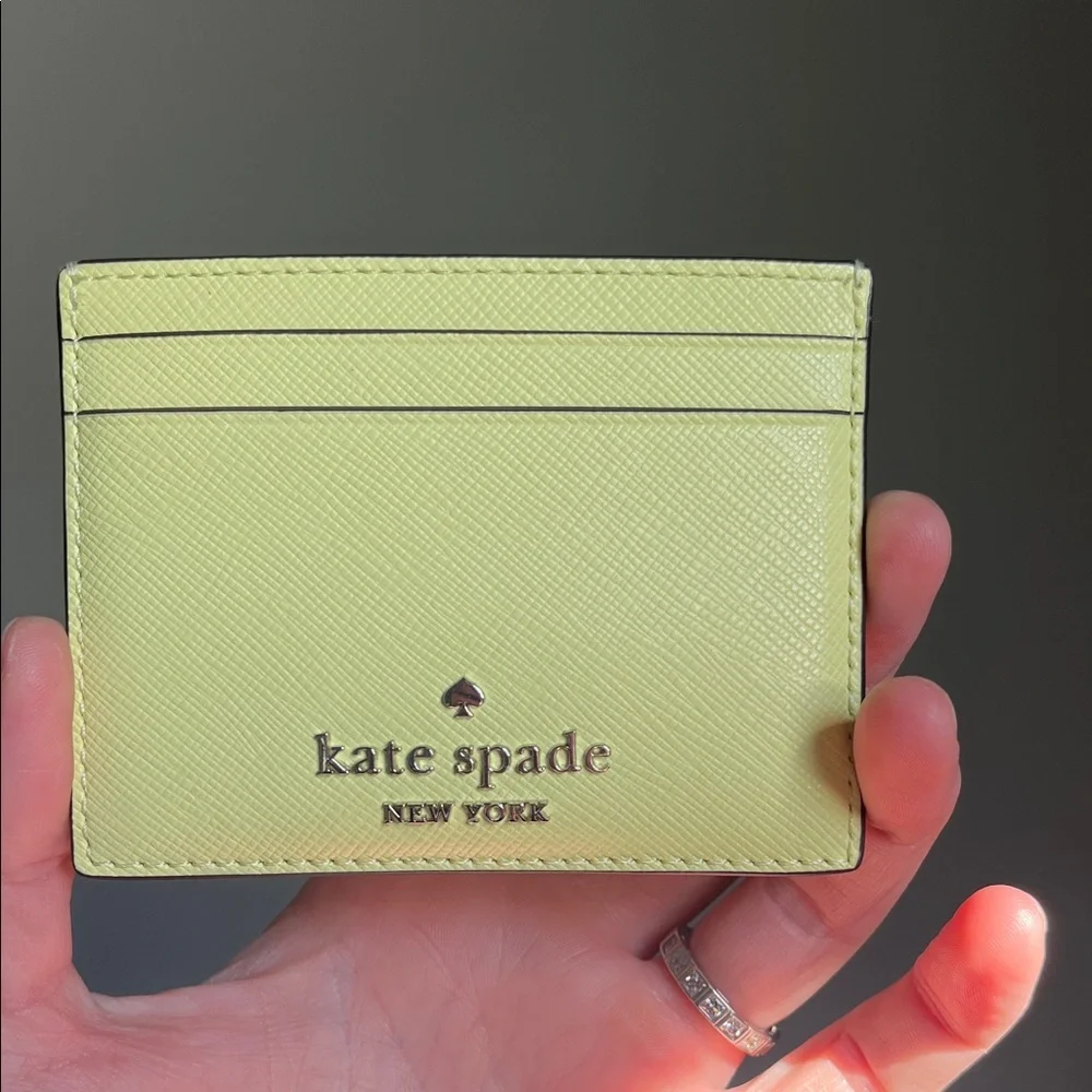 Kate Spade Tennis Ball Yellow Card Holder - Picture 4 of 8